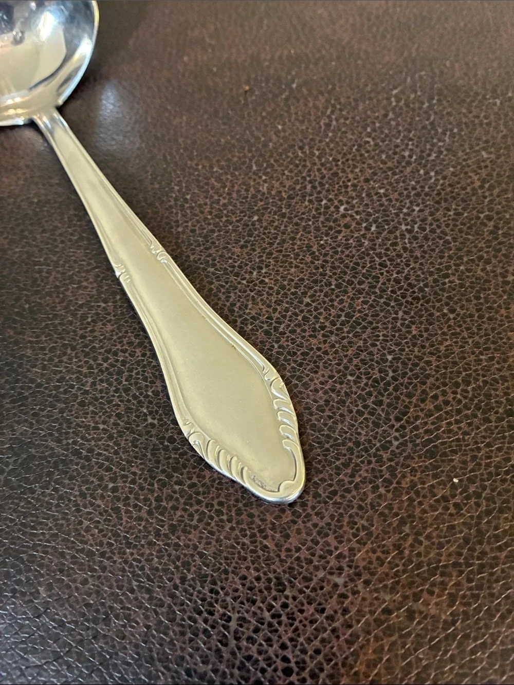 Gravy Serving Ladle  Glossy Stainless Steel Silver Flatware Vintage